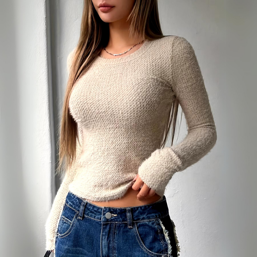 Konturgestrickter Pullover