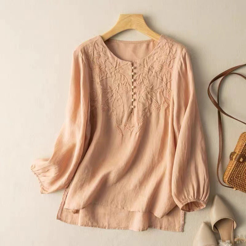 AMBER LINEN BLOUSE