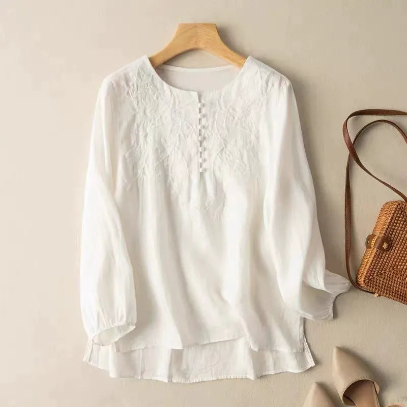 AMBER LINEN BLOUSE