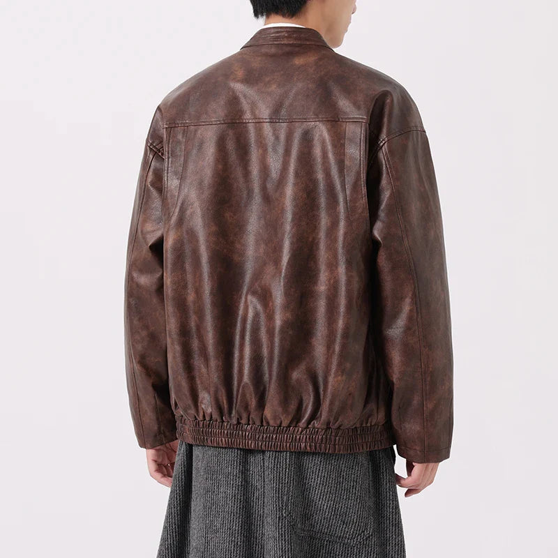 Revel Vintage Washed Leather Coat