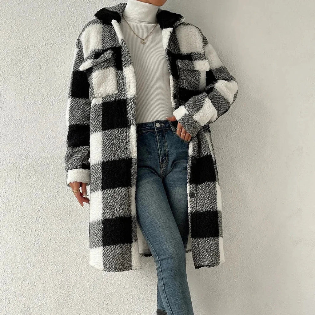 Suburbia Longline Plaid Trenchcoat