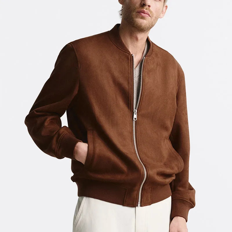 Casvian Suede Bomber Jacket