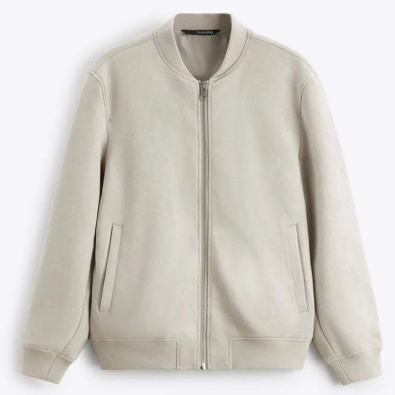 Casvian Suede Bomber Jacket
