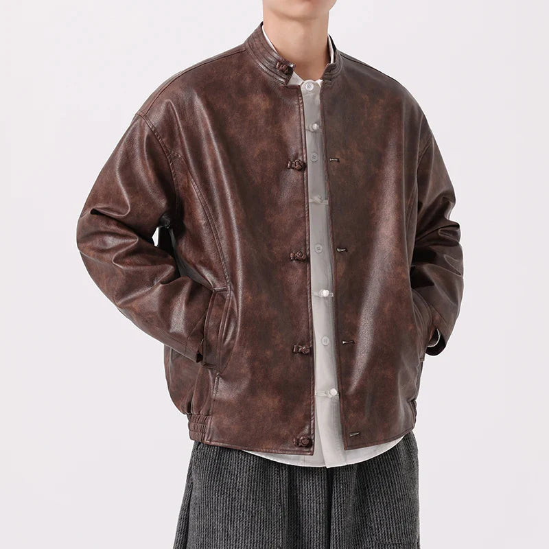 Revel Vintage Washed Leather Coat