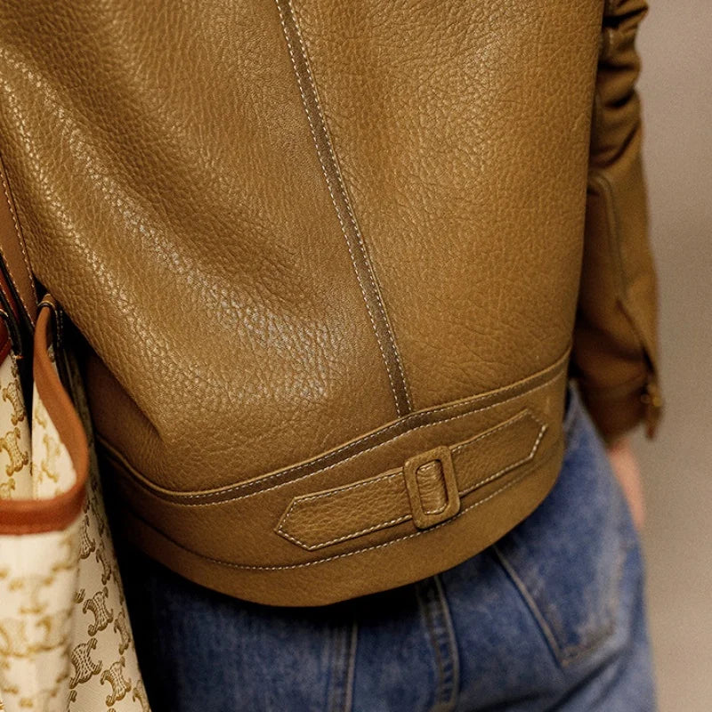 Dax Moto Leather Lapel Jacket