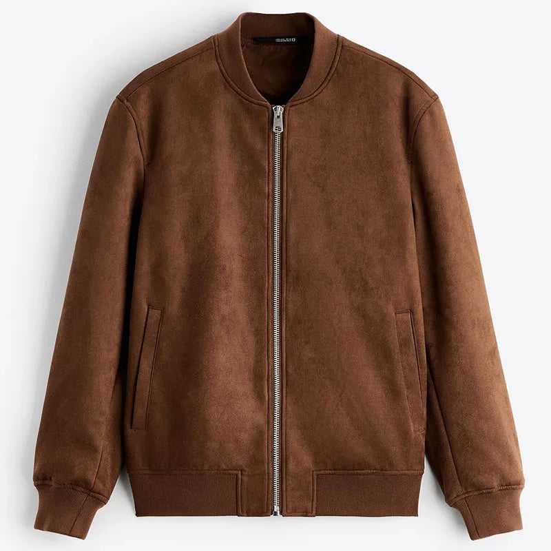 Casvian Suede Bomber Jacket