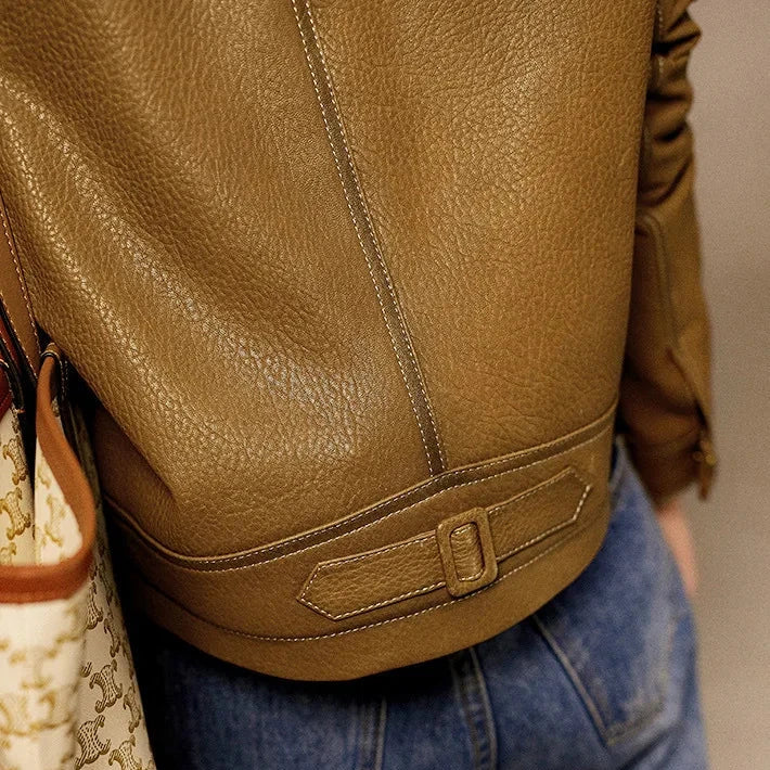 Dax Moto Leather Lapel Jacket