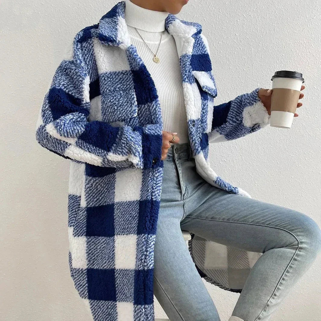 Suburbia Longline Plaid Trench Coat