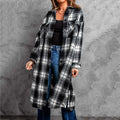 Edith Plaid Longline Coat