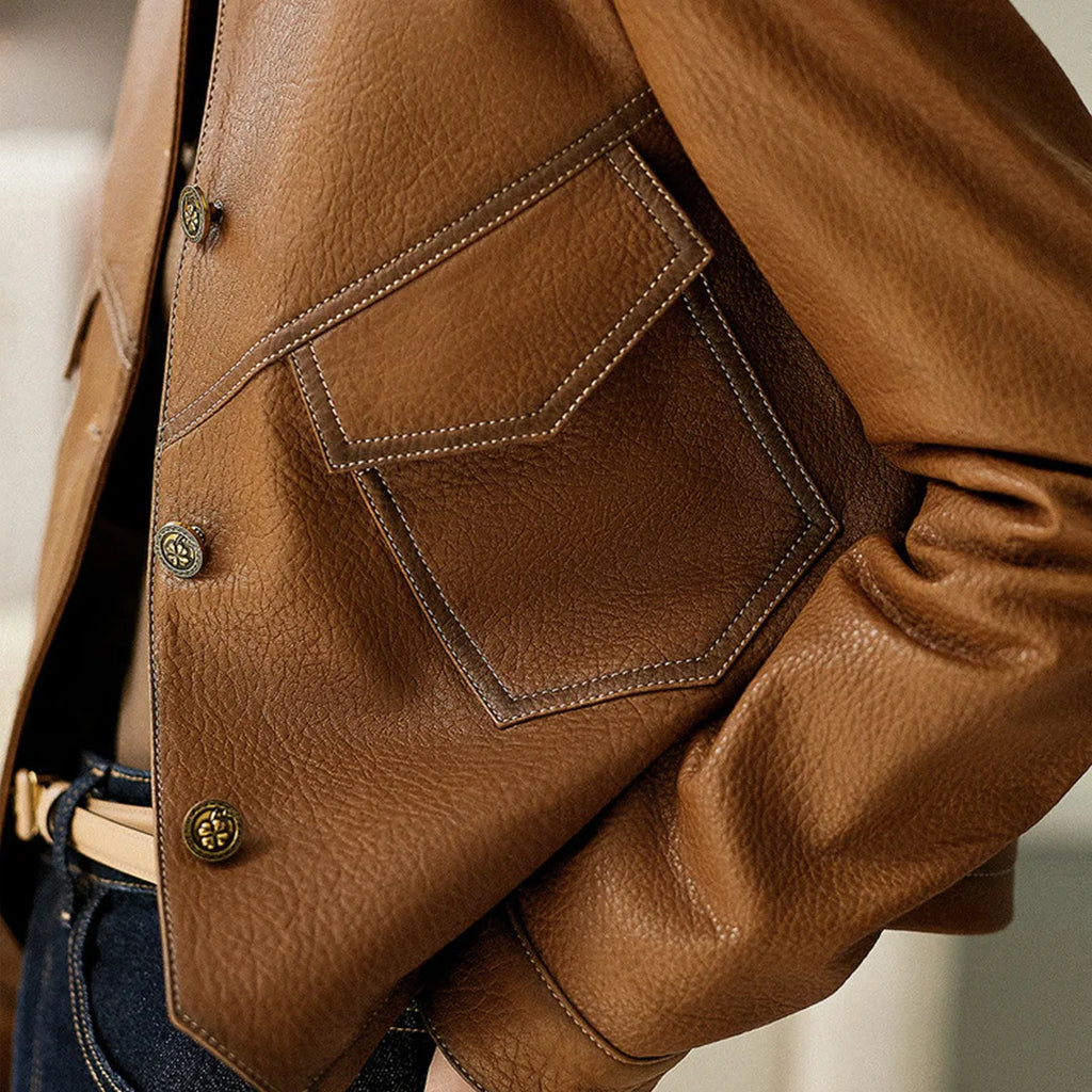 Dax Moto Leather Lapel Jacket