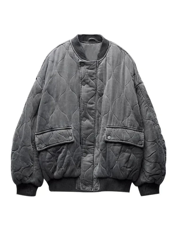 Streetwise Quilted Bomber Jacket
