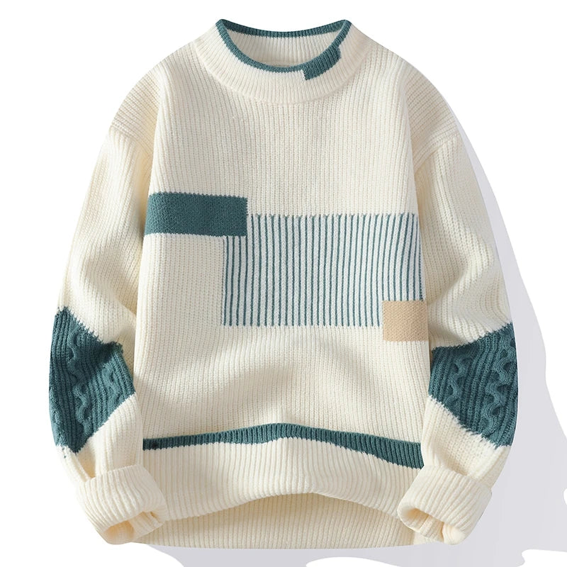 Marzen Patchwork Knit Pullover