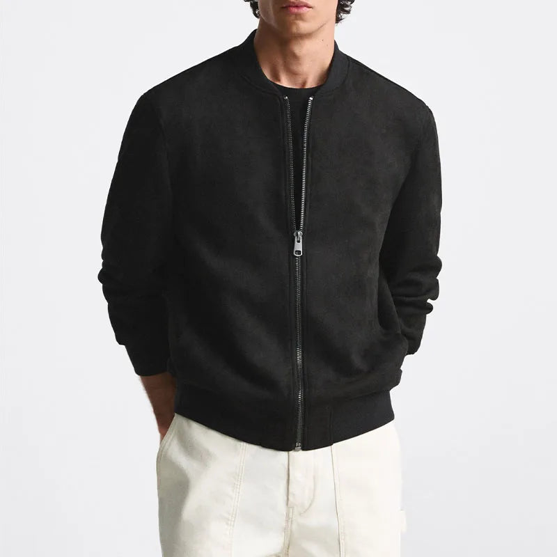 Casvian Suede Bomber Jacket