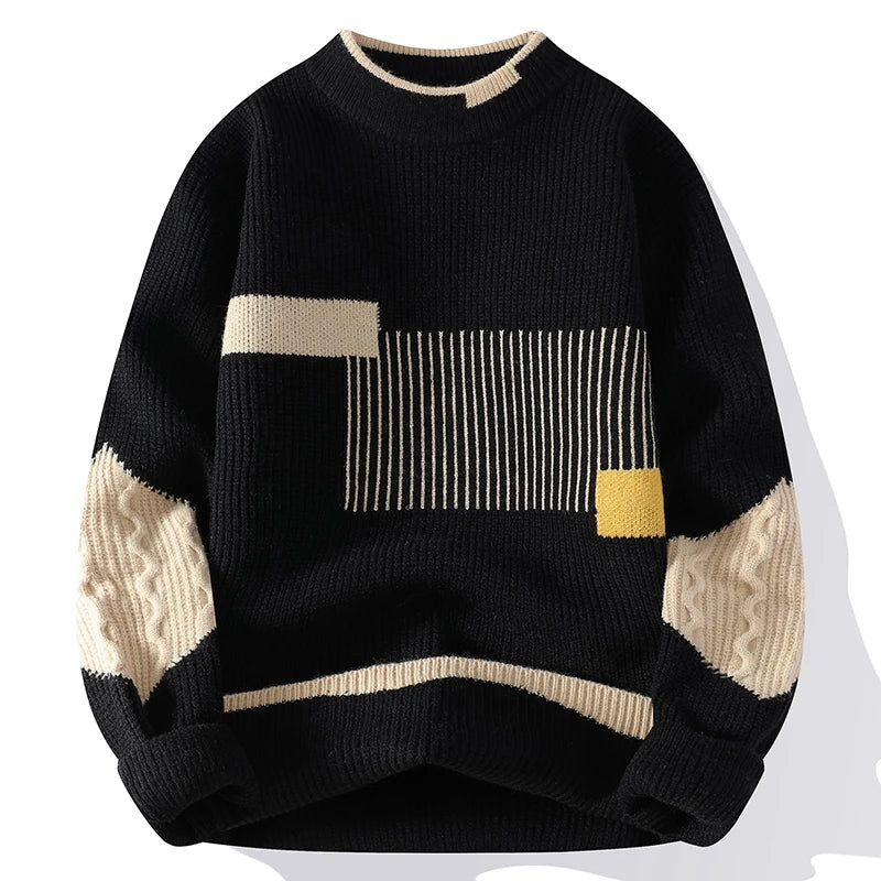 Marzen Patchwork Knit Pullover