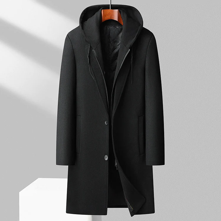 Roche Hooded Wool Overcoat