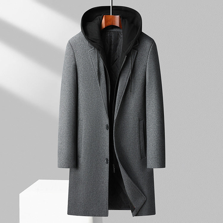 Roche Hooded Wool Overcoat